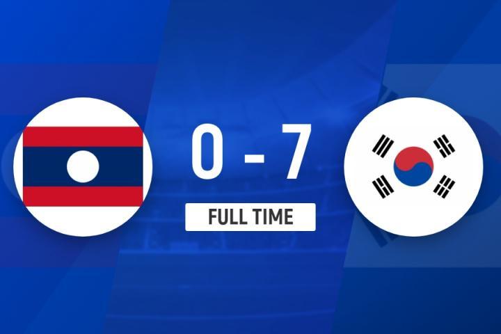 2场进12球丢0球！韩国U23队7-0大胜老挝U23，暂列J组第一